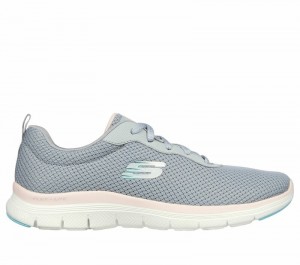 Zapatos con Cordones Skechers Flex Appeal 4.0 - Brilliant View Mujer Grises Rosas Claro | 640892BVL