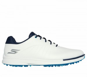 Zapatos con Cordones Skechers GO GOLF Tempo GF Hombre Blancos Azul Marino | 375042AHP
