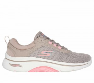 Zapatos con Cordones Skechers GO WALK Arch Fit 2.0 - Balin Mujer Grises Marrom Multicolor | 485069ZNU
