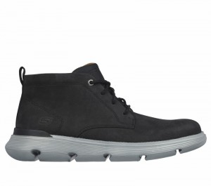 Zapatos con Cordones Skechers Garza - Fontaine Hombre Negros | 635098QXH