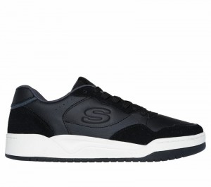 Zapatos con Cordones Skechers Koopa Court - Volley Low Varsity Hombre Negros | 549172OBZ