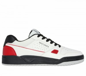 Zapatos con Cordones Skechers Koopa Court - Tiebreak Hombre Blancos Negros Rojos | 905431LWZ
