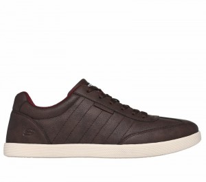 Zapatos con Cordones Skechers Placer - Crandon Hombre Chocolate | 752064UWE