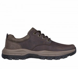 Zapatos con Cordones Skechers Relaxed Fit: Knowlson - Leland Hombre Marrom Oscuro | 245073TPF