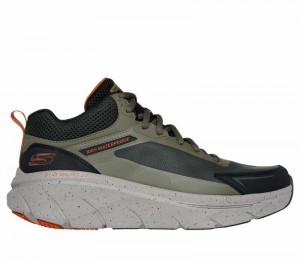 Zapatos con Cordones Skechers Relaxed Fit: D'Lux Walker 2.0 - Grailo Hombre Verde Oliva Naranjas | 397150ZCK