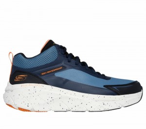 Zapatos con Cordones Skechers Relaxed Fit: D'Lux Walker 2.0 - Grailo Hombre Azules Naranjas | 819075OYJ