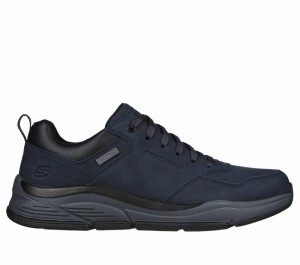 Zapatos con Cordones Skechers Relaxed Fit: Benago - Hombre Hombre Azul Marino | 203467JBI