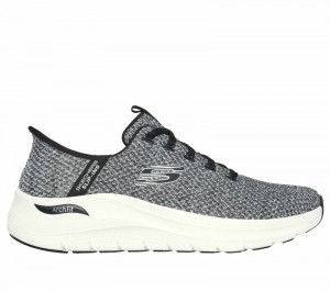 Zapatos con Cordones Skechers Slip-ins: Arch Fit 2.0 - Look Ahead Hombre Blancos Negros | 761940ONH