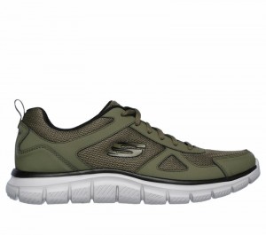 Zapatos con Cordones Skechers Track Hombre Verde Oliva Negros | 530912SPW