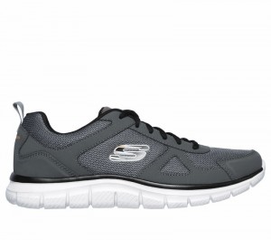 Zapatos con Cordones Skechers Track Hombre Grises Negros | 480926LEQ