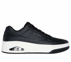 Zapatos con Cordones Skechers Uno Court Hombre Negros | 724038SEO