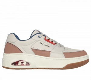 Zapatos con Cordones Skechers Uno Court - Low-Post Hombre Beige Multicolor | 329154HLT