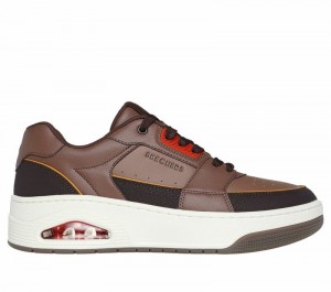 Zapatos con Cordones Skechers Uno Court - Low-Post Hombre Marrom Oscuro | 402865ONM