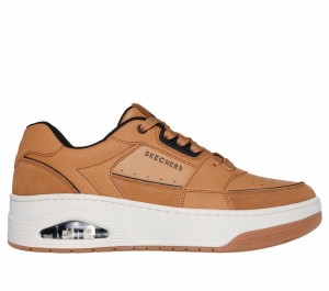 Zapatos con Cordones Skechers Uno Court - Low Post Match Hombre Negros | 926041MCE