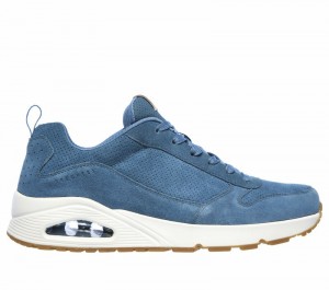Zapatos con Cordones Skechers Uno Hombre Azules | 638071WRE