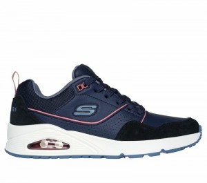 Zapatos con Cordones Skechers Uno - Retro One Hombre Azul Marino Azules | 179520BJO