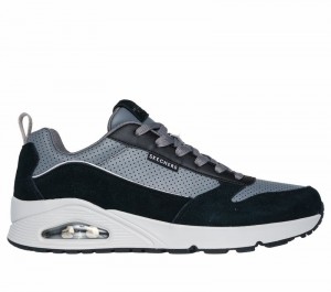 Zapatos con Cordones Skechers Uno - Stacre 2.0 Hombre Negros Grises | 418295XKA
