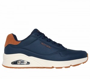 Zapatos con Cordones Skechers Uno - Suited On Air Hombre Azul Marino | 394820PUD