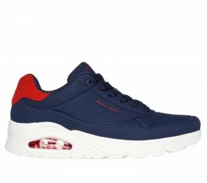 Zapatos con Cordones Skechers Uno - Suited On Air Hombre Azul Marino Rojos | 953682EDY