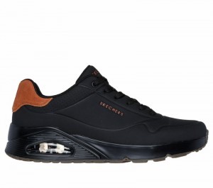 Zapatos con Cordones Skechers Uno - Suited On Air Hombre Negros | 376825WKP