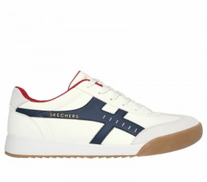 Zapatos con Cordones Skechers Zinger - Manzanilla Totale Hombre Blancos Azul Marino | 345190ZOT