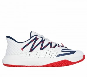 Zapatos de Pickleball Skechers Viper Court Rally Hombre Blancos Azul Marino | 783520MQS